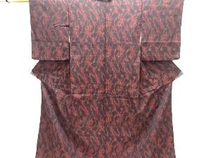 大正ロマン　抽象模様織り出し着物